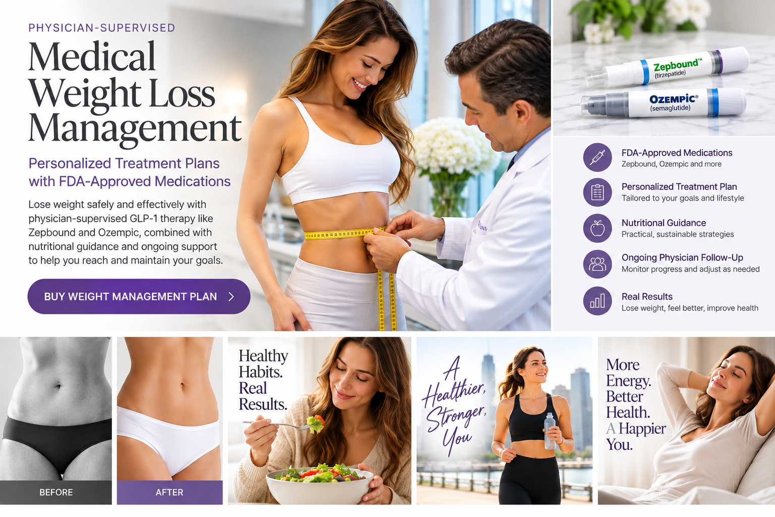 Physician-supervised medical weight loss management at Dermacare Medical