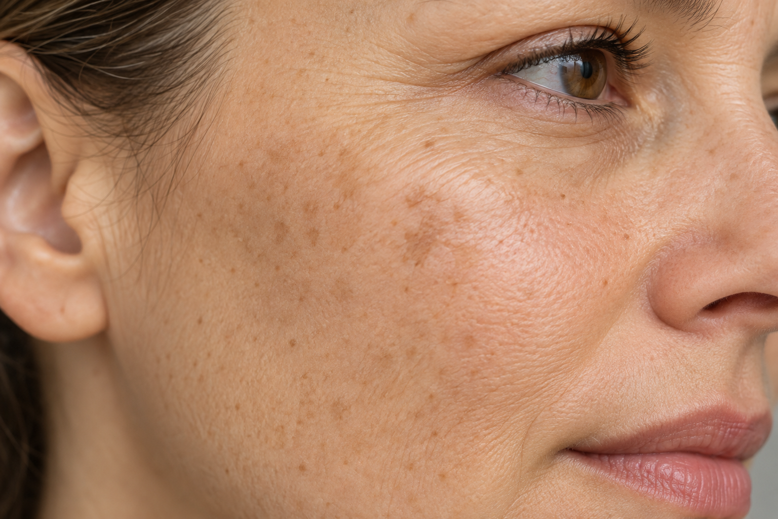Illustration of sun damage and pigmentation